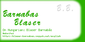 barnabas blaser business card